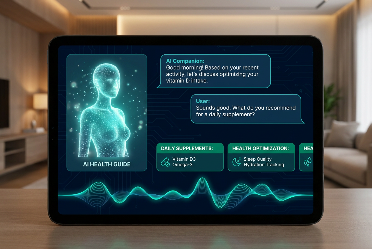AI Protocol Companion conversing with patient about their health protocol