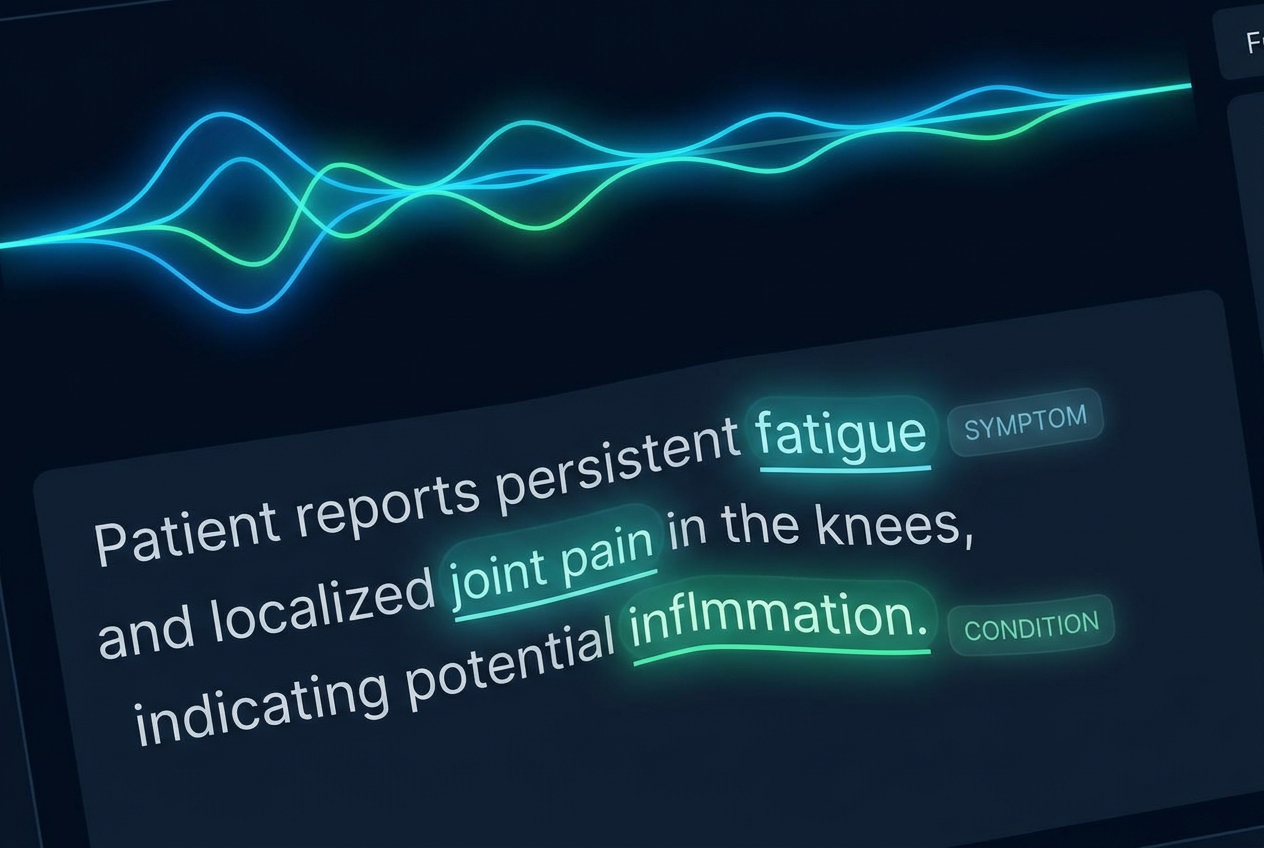 Real-time voice transcription with medical entity extraction