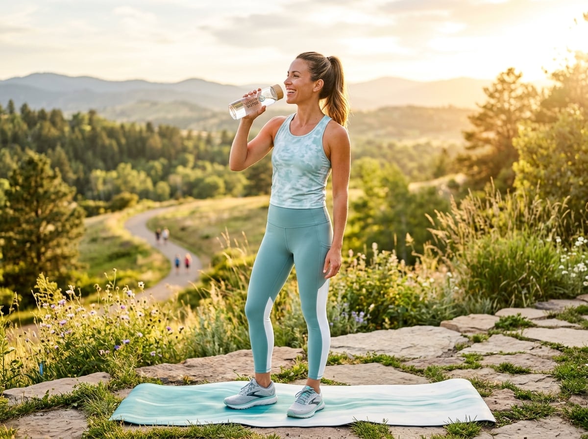 Healthy adult enjoying an active wellness lifestyle in natural light